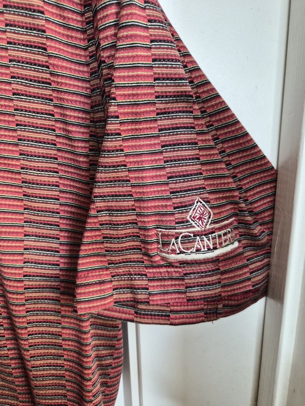 La Cantera M Tehama Men's Striped Cotton Polo Shirt Golf Resort Travel Texas Dad